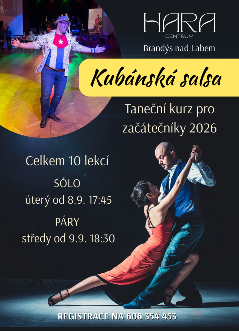 Lekce kubánské salsy pro páry i sólo v Brandýse nad Labem Centrum Hara